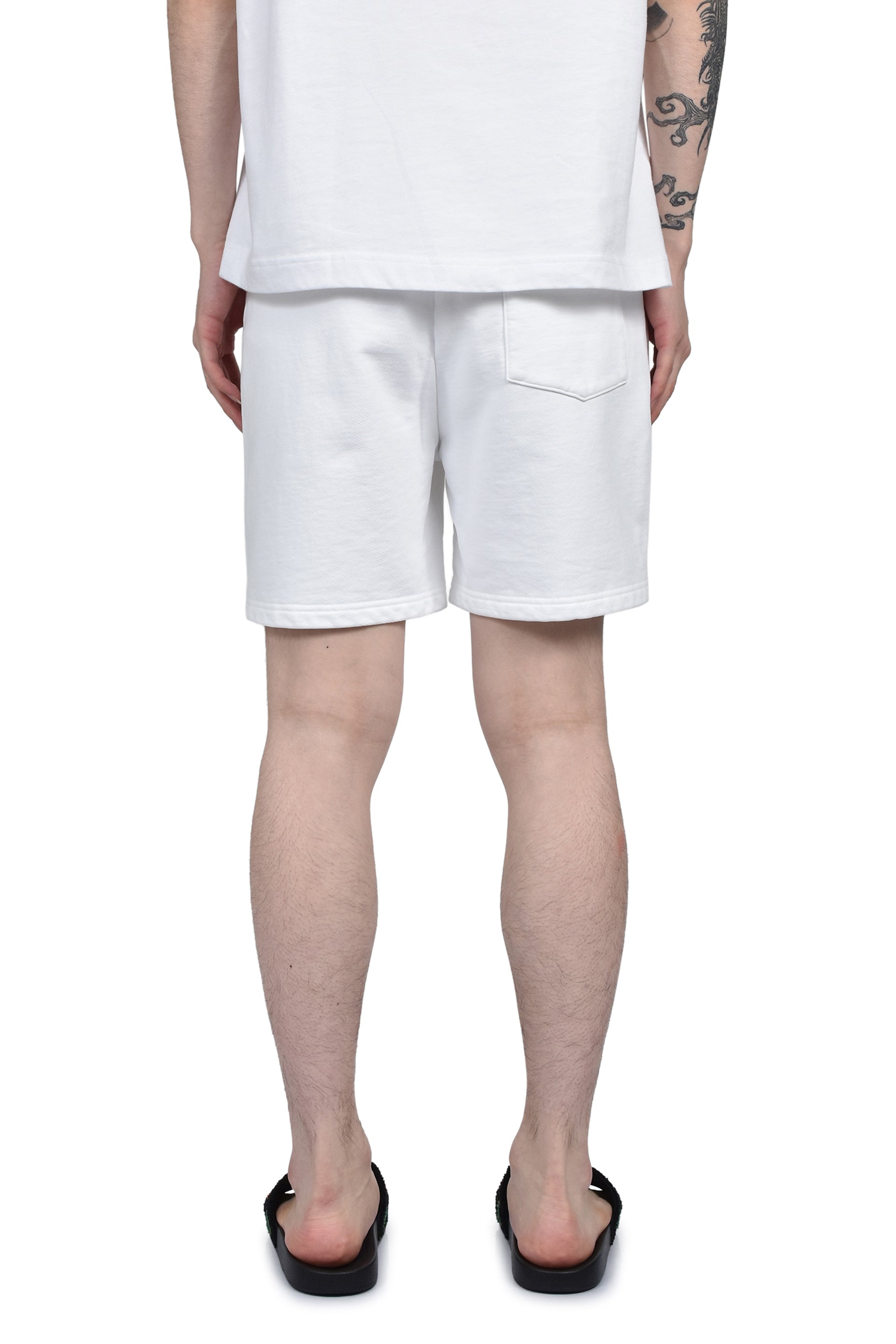 FLORAL TRIM CLASSIC SHORTS / WHT