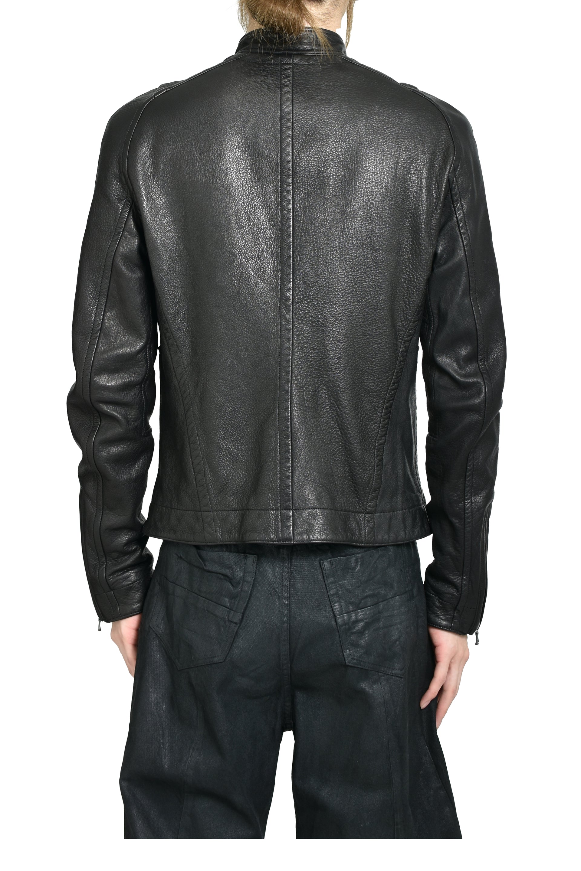 COW SKIN BLOUSON / BLK