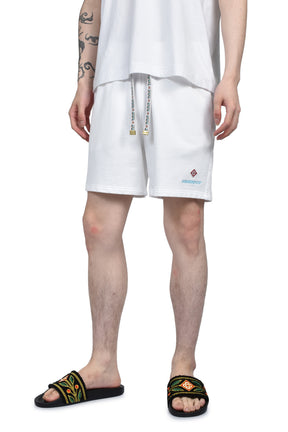 FLORAL TRIM CLASSIC SHORTS / WHT