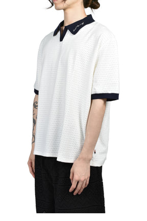 PIQUE COLORBLOCK POLO / BONE