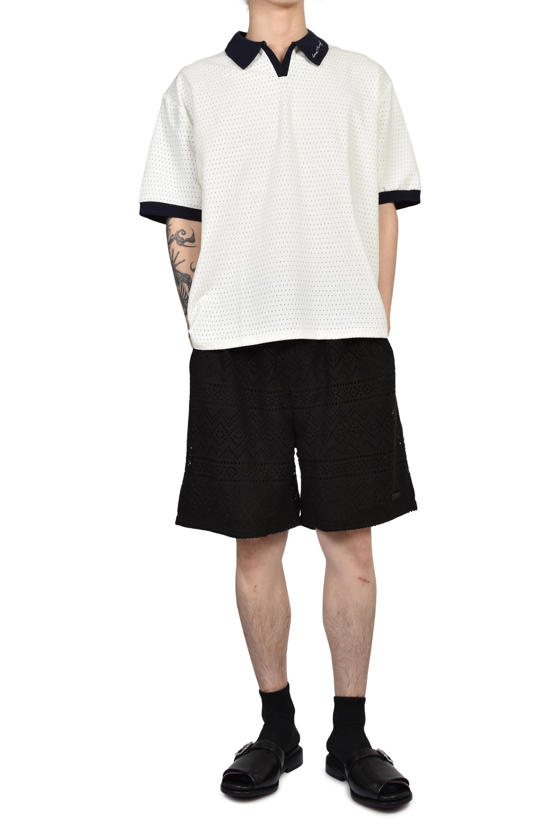 PIQUE COLORBLOCK POLO / BONE