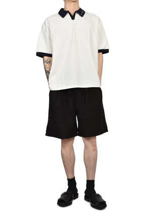 PIQUE COLORBLOCK POLO / BONE