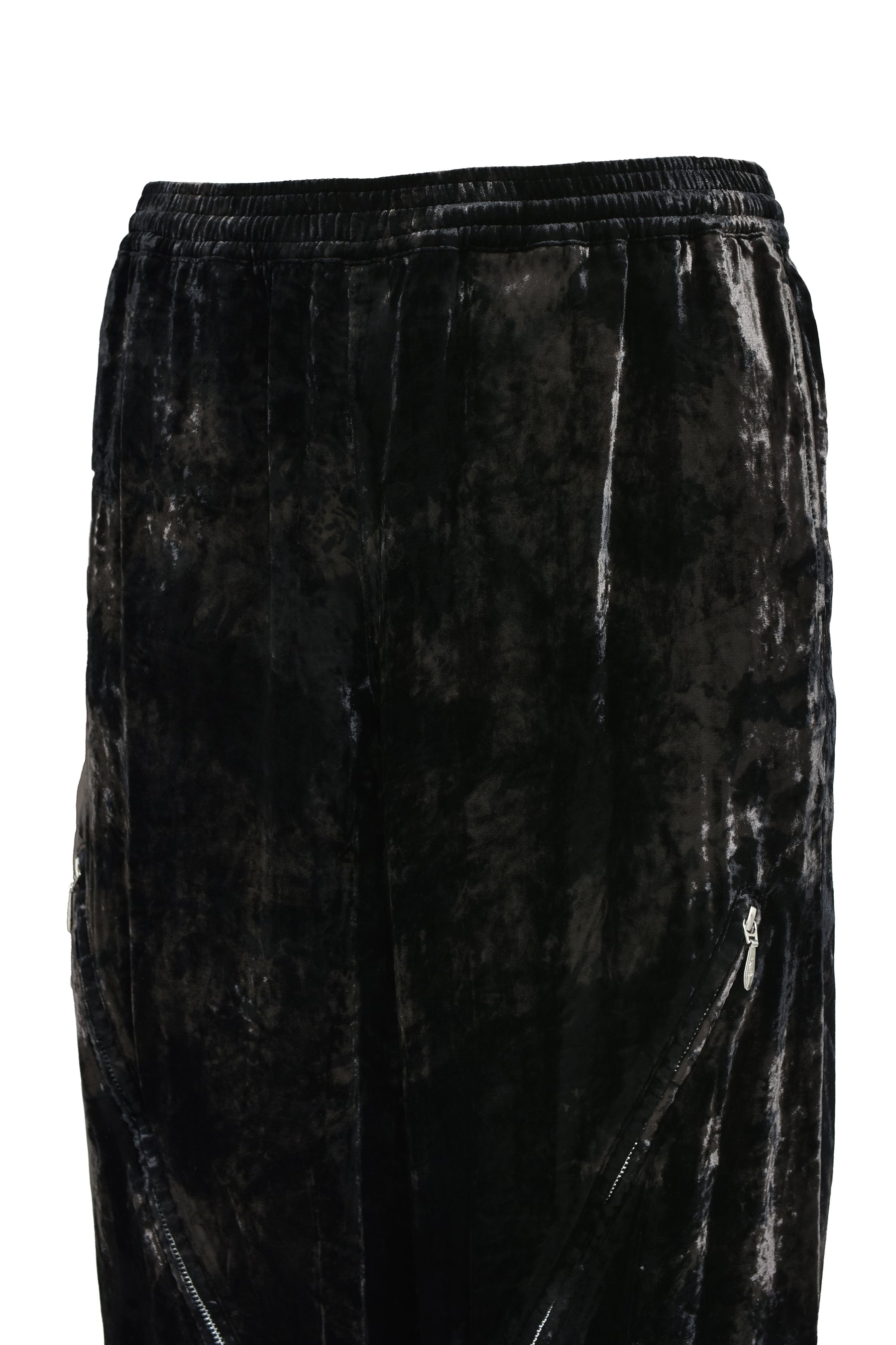 LONG ZIP EASY PANTS / BLACK