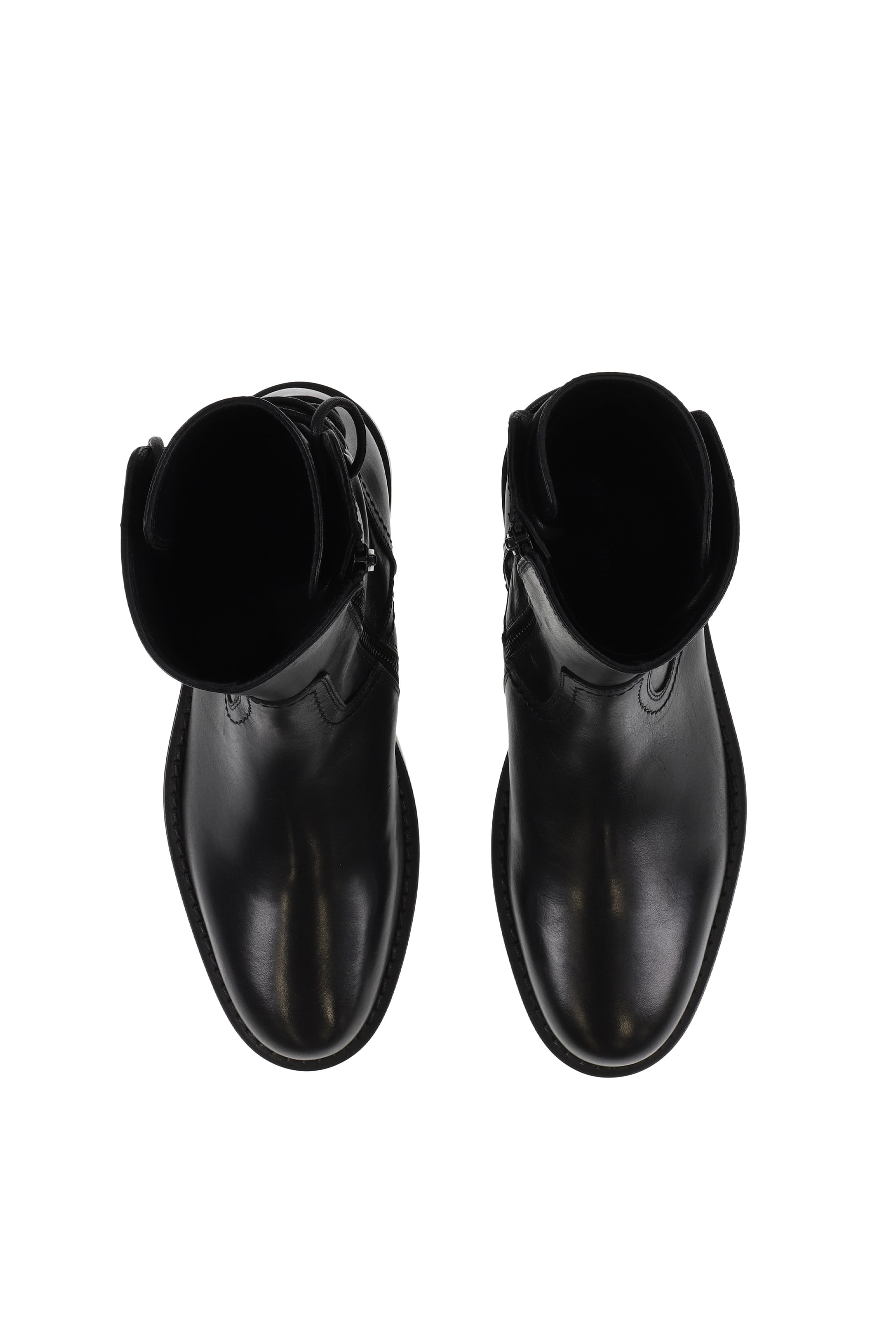 HEIKO LACED BACK ANKLE BOOTS / BLK