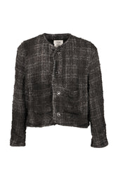 SMOG AIR STAINED TWEED JACKET / BLK