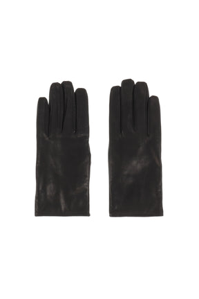 CASHMERE LINED LEATHER GLOVES / BLK