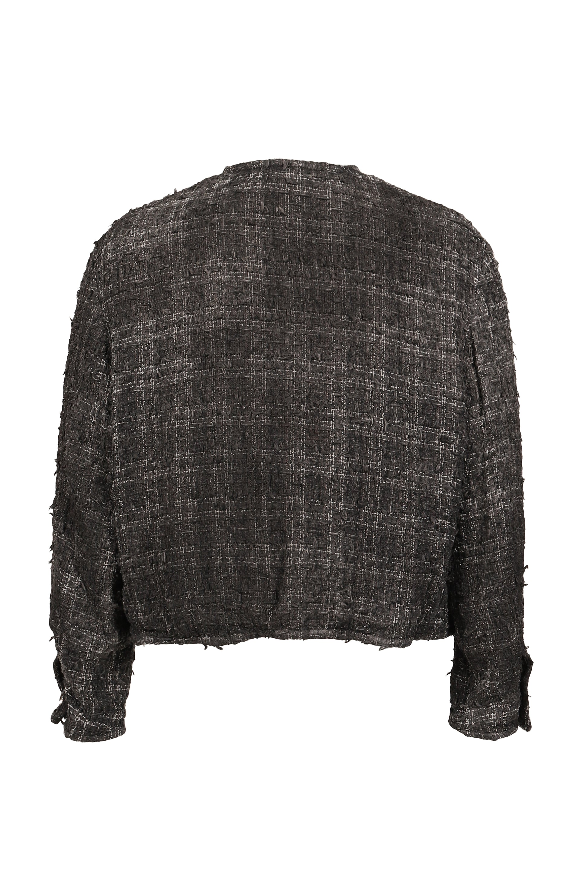 SMOG AIR STAINED TWEED JACKET / BLK