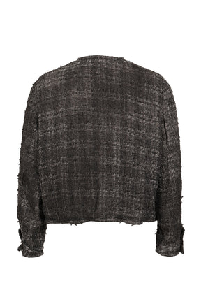 SMOG AIR STAINED TWEED JACKET / BLK