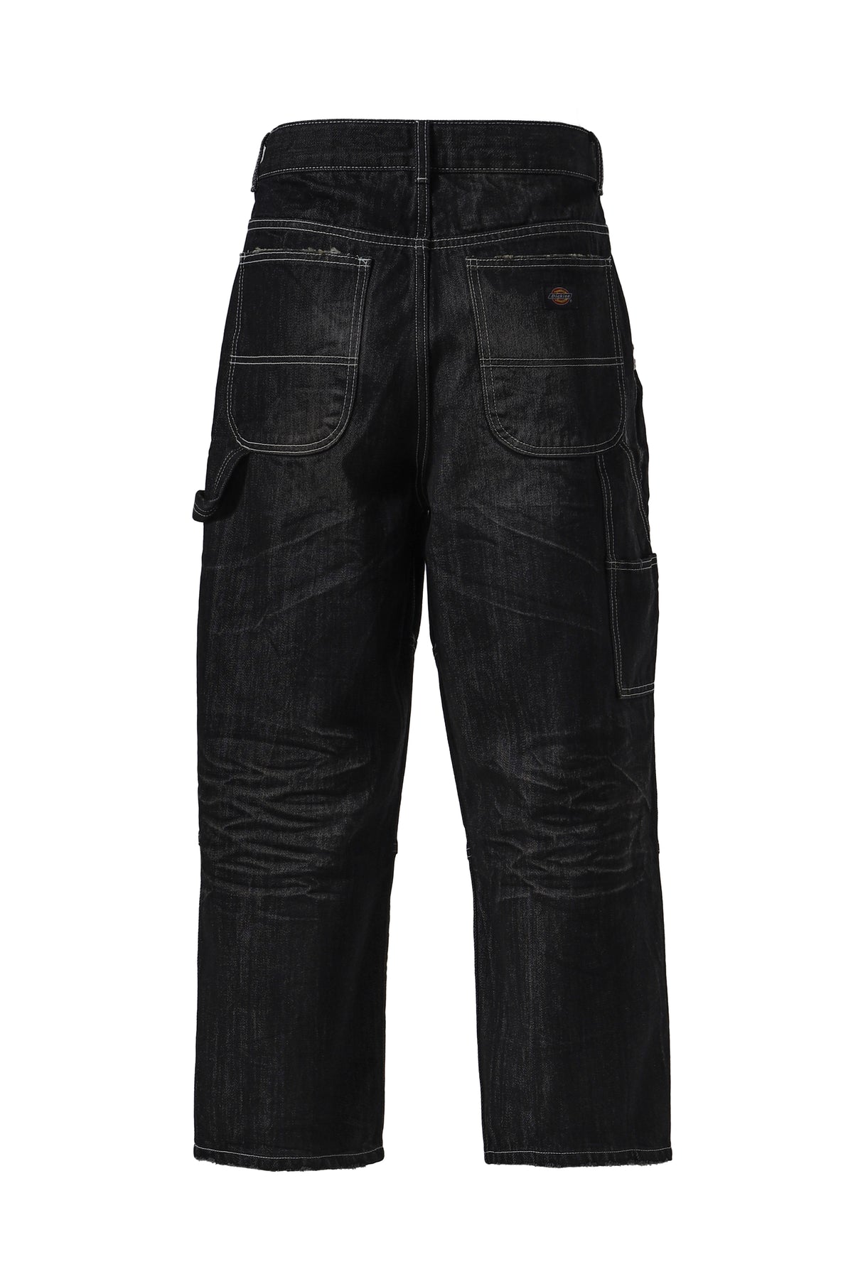 DOUBLE KNEE DENIM PANTS / BLK