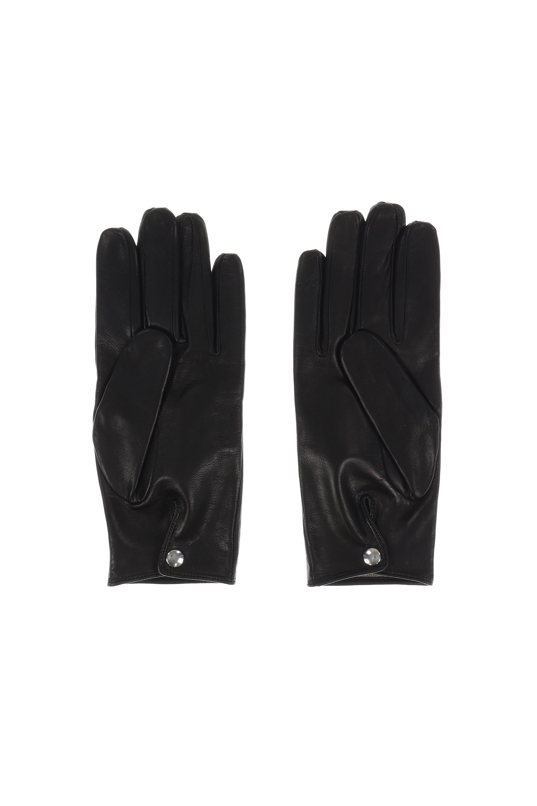 CASHMERE LINED LEATHER GLOVES / BLK