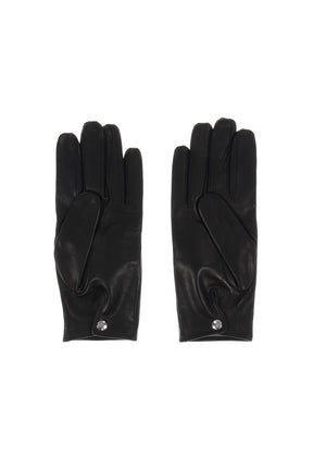 CASHMERE LINED LEATHER GLOVES / BLK