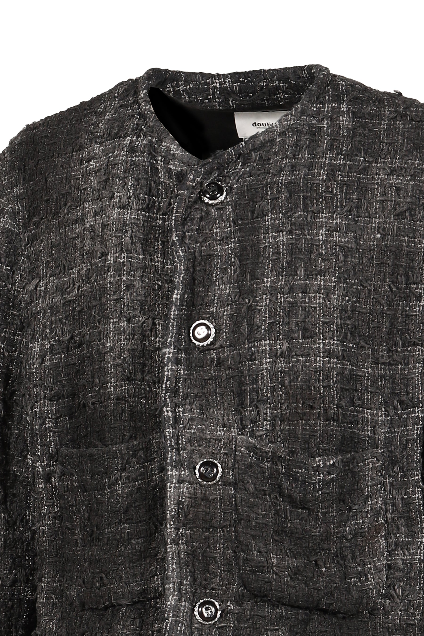 SMOG AIR STAINED TWEED JACKET / BLK