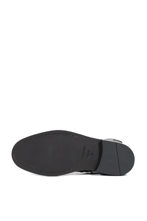 HEIKO LACED BACK ANKLE BOOTS / BLK
