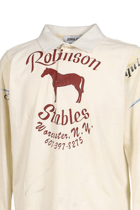 RUGBY TEE (UPCYCLED VINTAGE TEE) / WHT