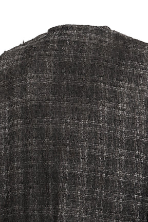 SMOG AIR STAINED TWEED JACKET / BLK