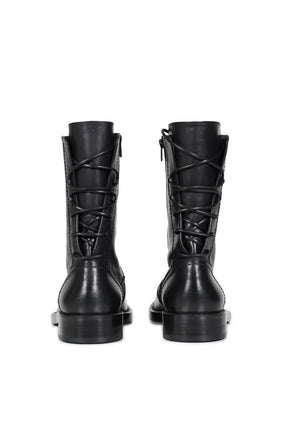 HEIKO LACED BACK ANKLE BOOTS / BLK