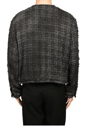 SMOG AIR STAINED TWEED JACKET / BLK