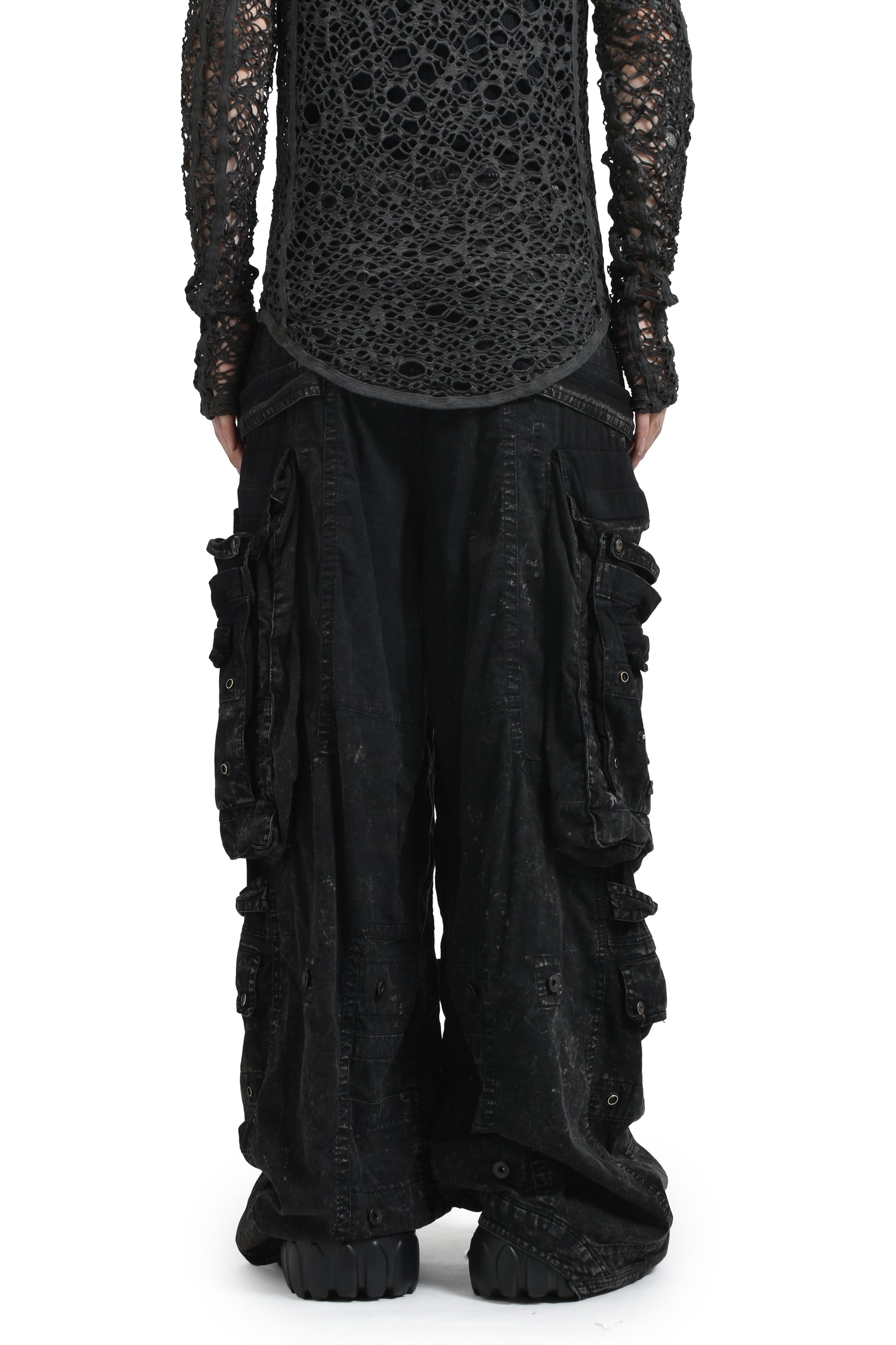 JULIUS COTTON NYLON TWILL GASMASK CARGO / ASH BLK