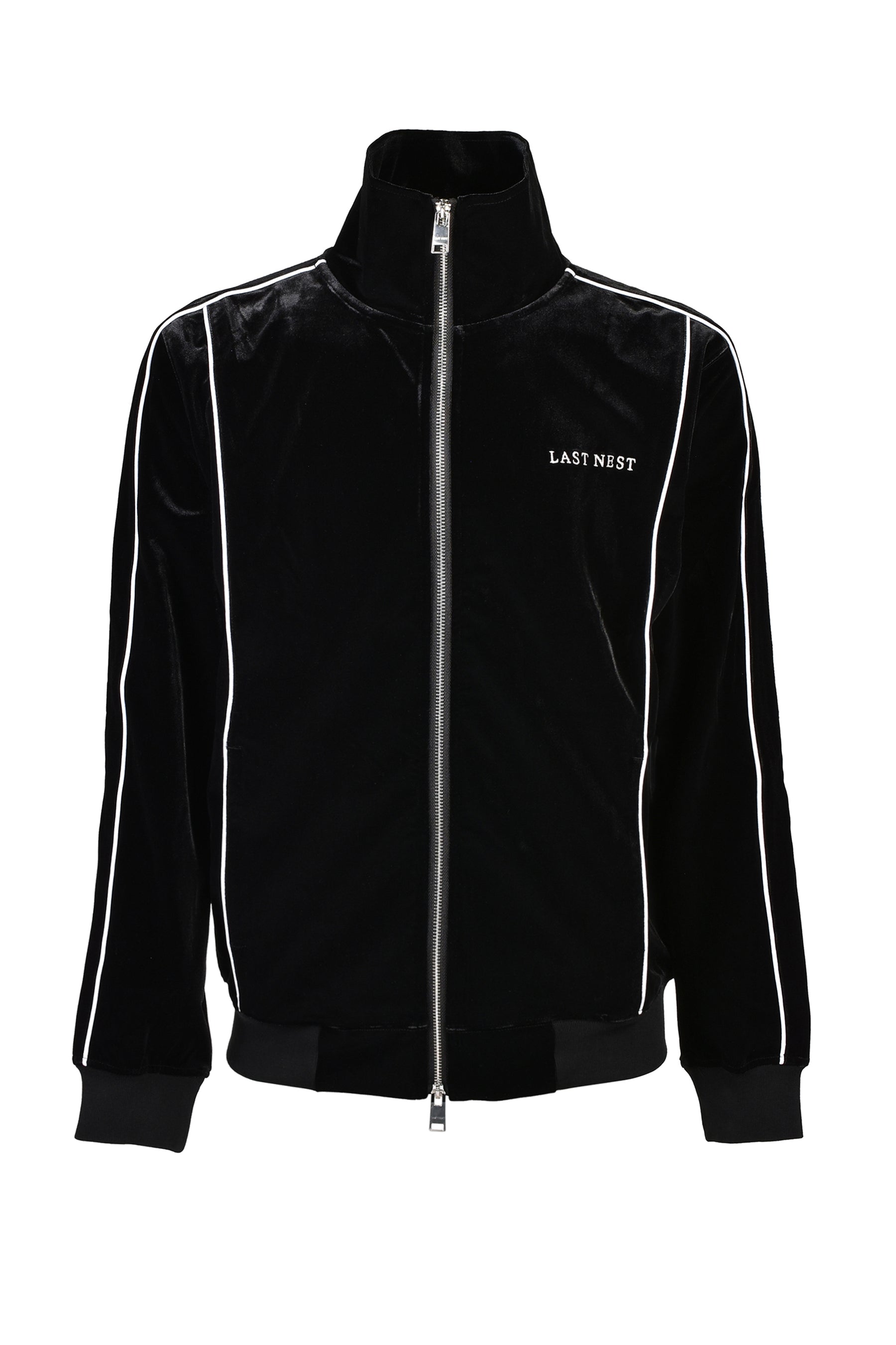 VELVET TRACK JACKET / BLK