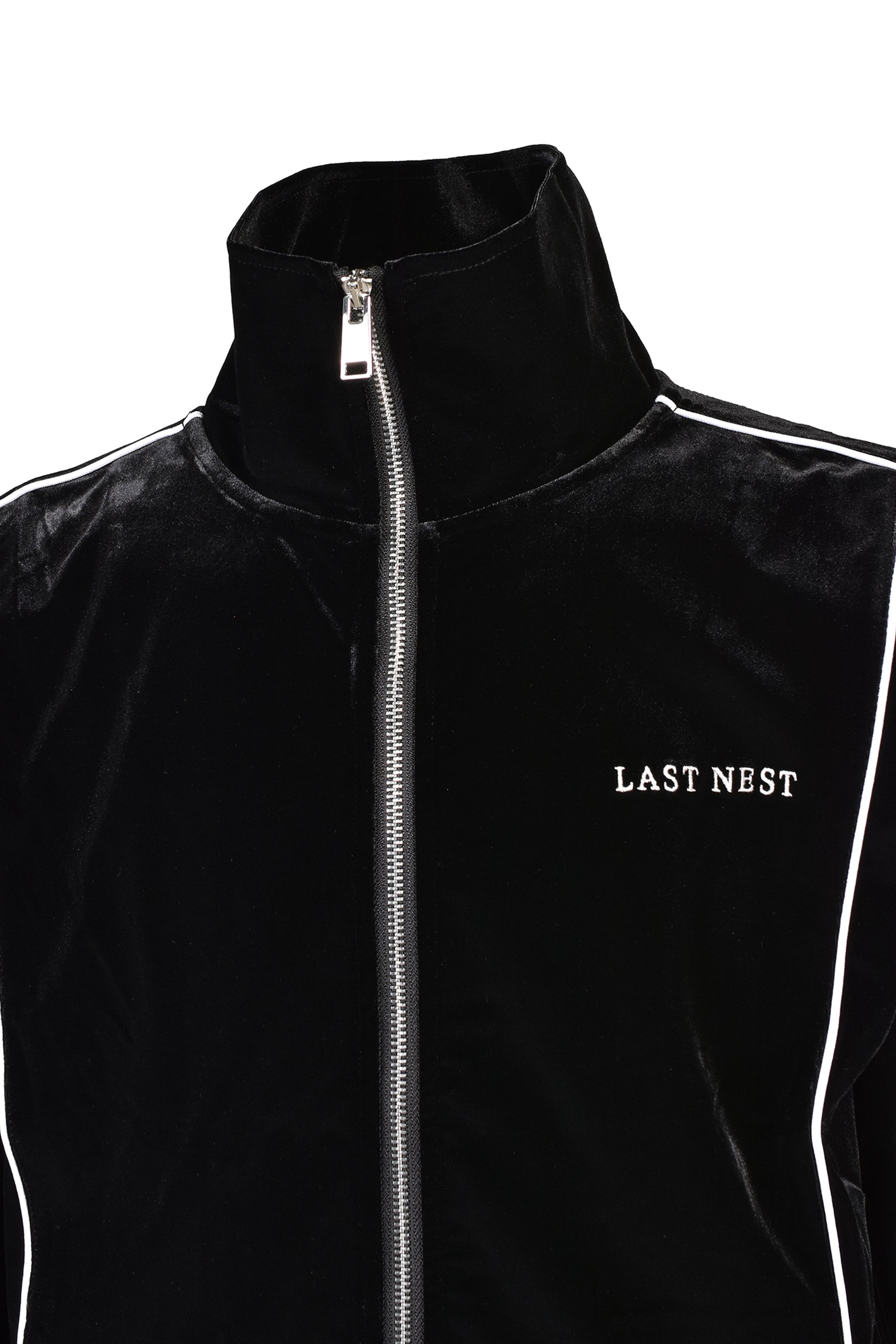 VELVET TRACK JACKET / BLK