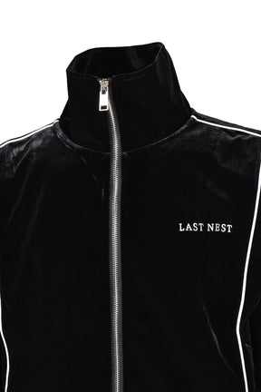VELVET TRACK JACKET / BLK