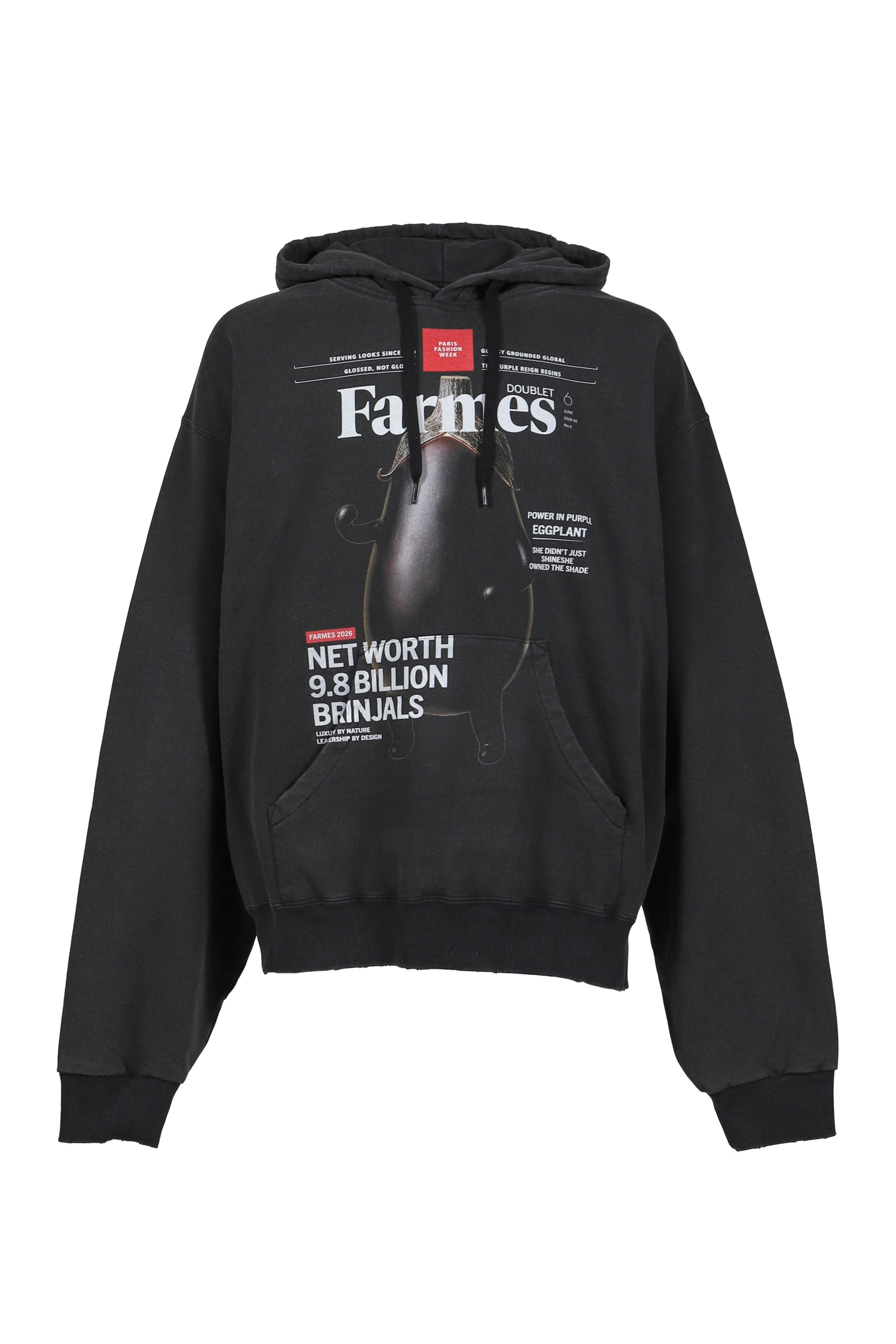 FARMES MAGAZINE COVER HOODIE / BLK