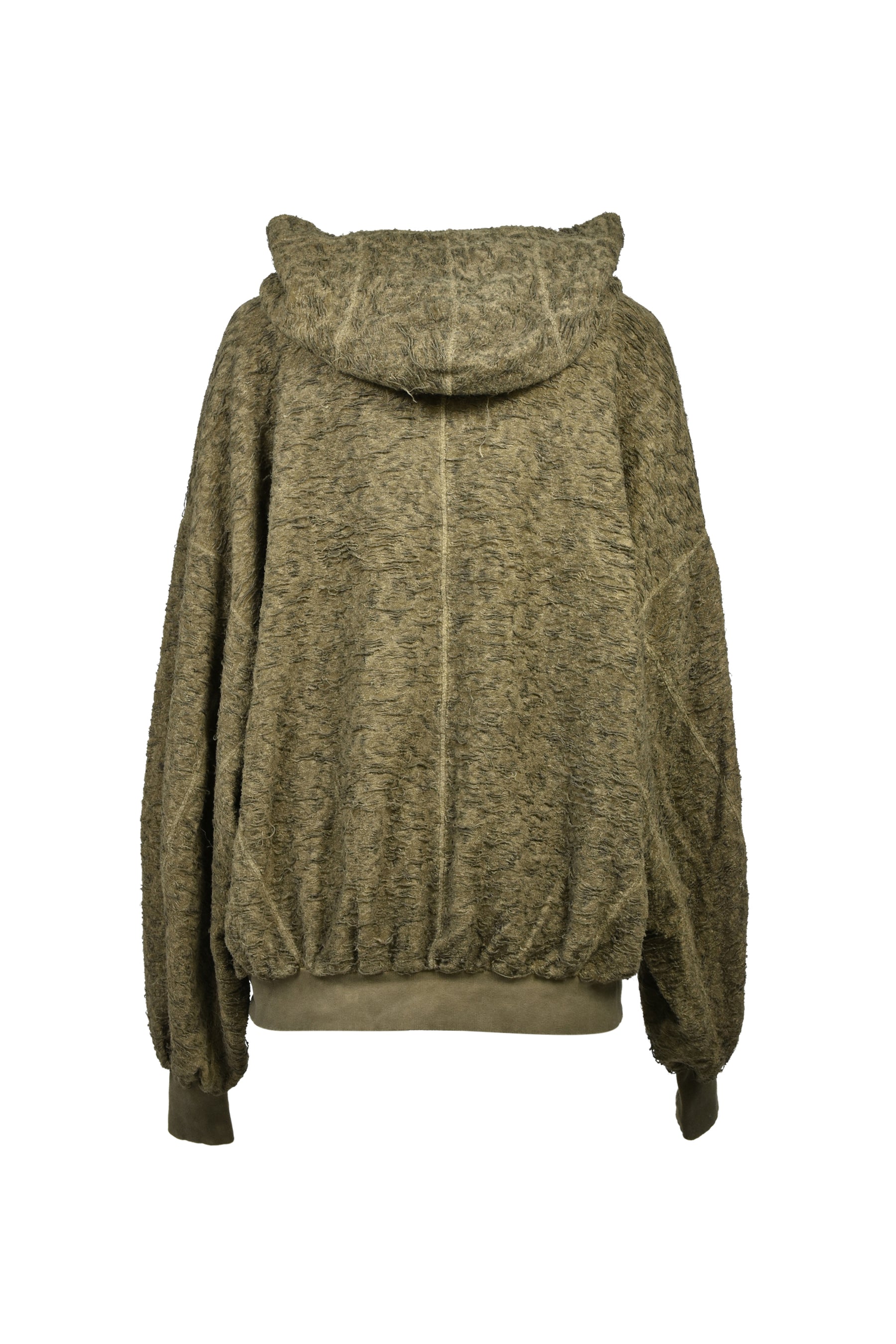 COTTON PILE JACQUARD HOODIES / CLAY
