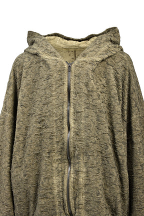 COTTON PILE JACQUARD HOODIES / CLAY