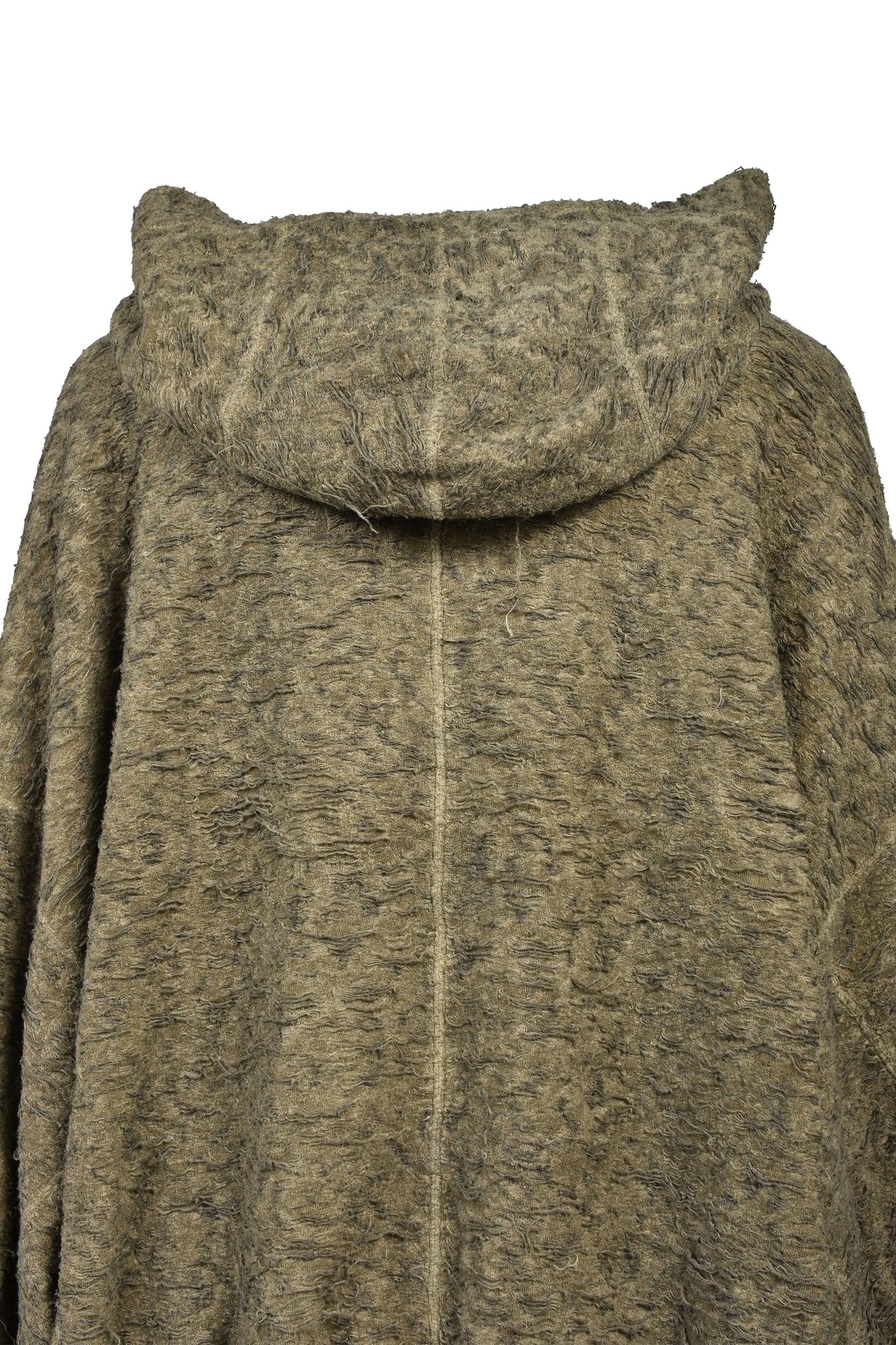 COTTON PILE JACQUARD HOODIES / CLAY