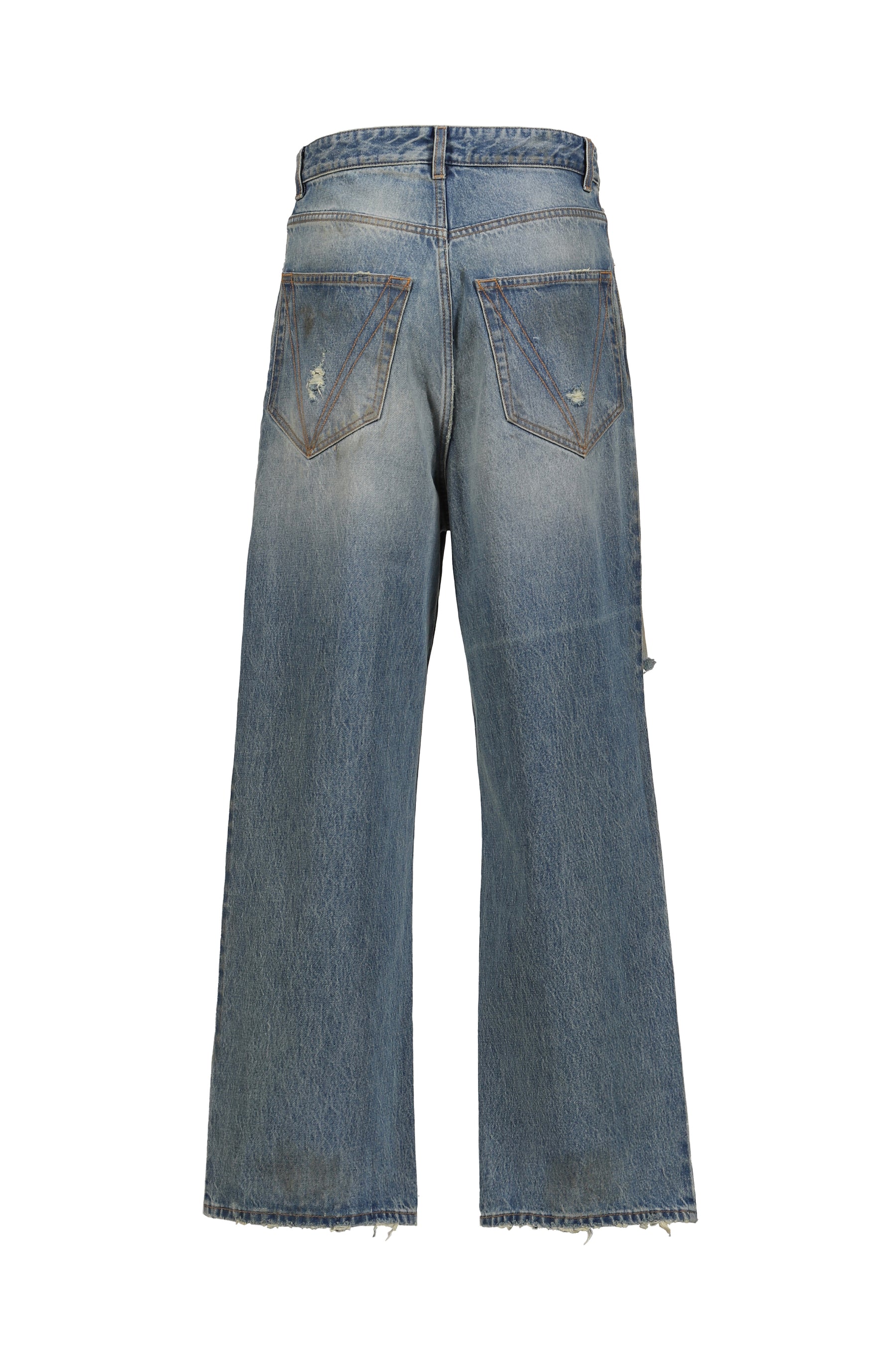 DISTRESSED BAGGY JEANS / DISTRESSED LT. BLU