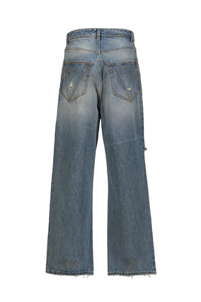 DISTRESSED BAGGY JEANS / DISTRESSED LT. BLU