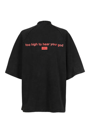 TOO HIGH OVERSIZED HEAVYWEIGHT T-SHIRT / BLK