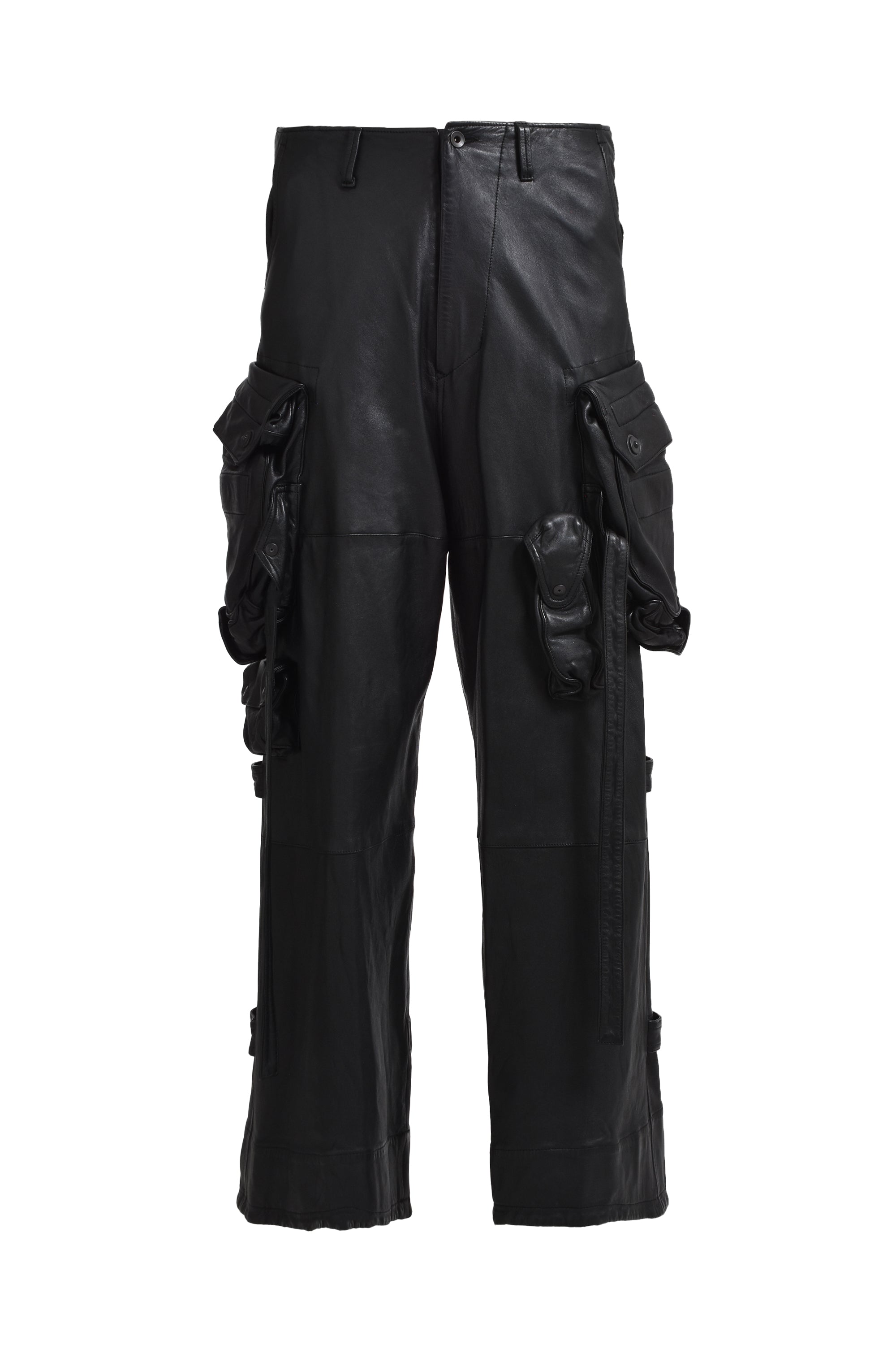 JULIUS ユリウス FW24 LAMB SKIN GASMASK CARGO TROUSER / BLK - NUBIAN