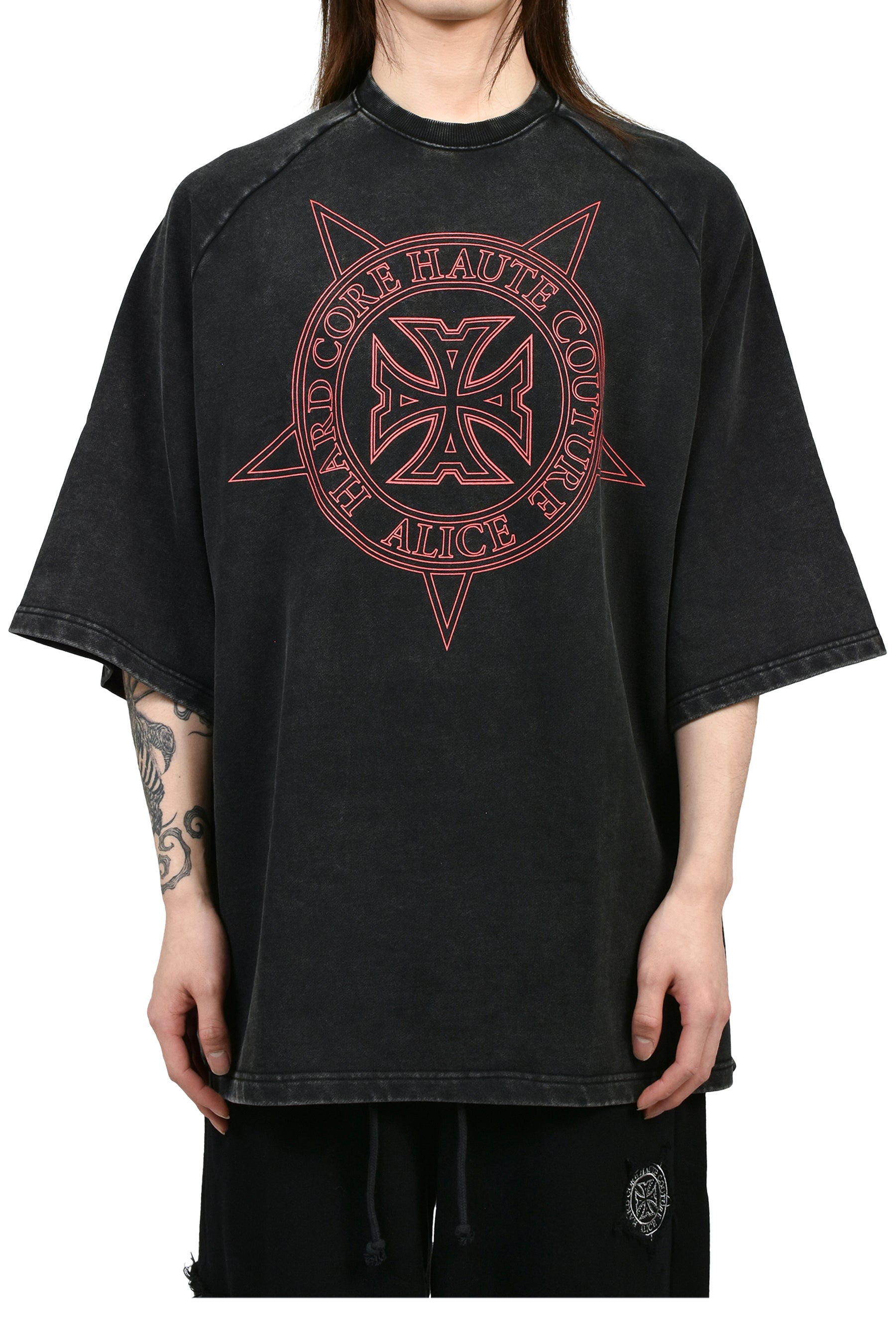 TOO HIGH OVERSIZED HEAVYWEIGHT T-SHIRT / BLK