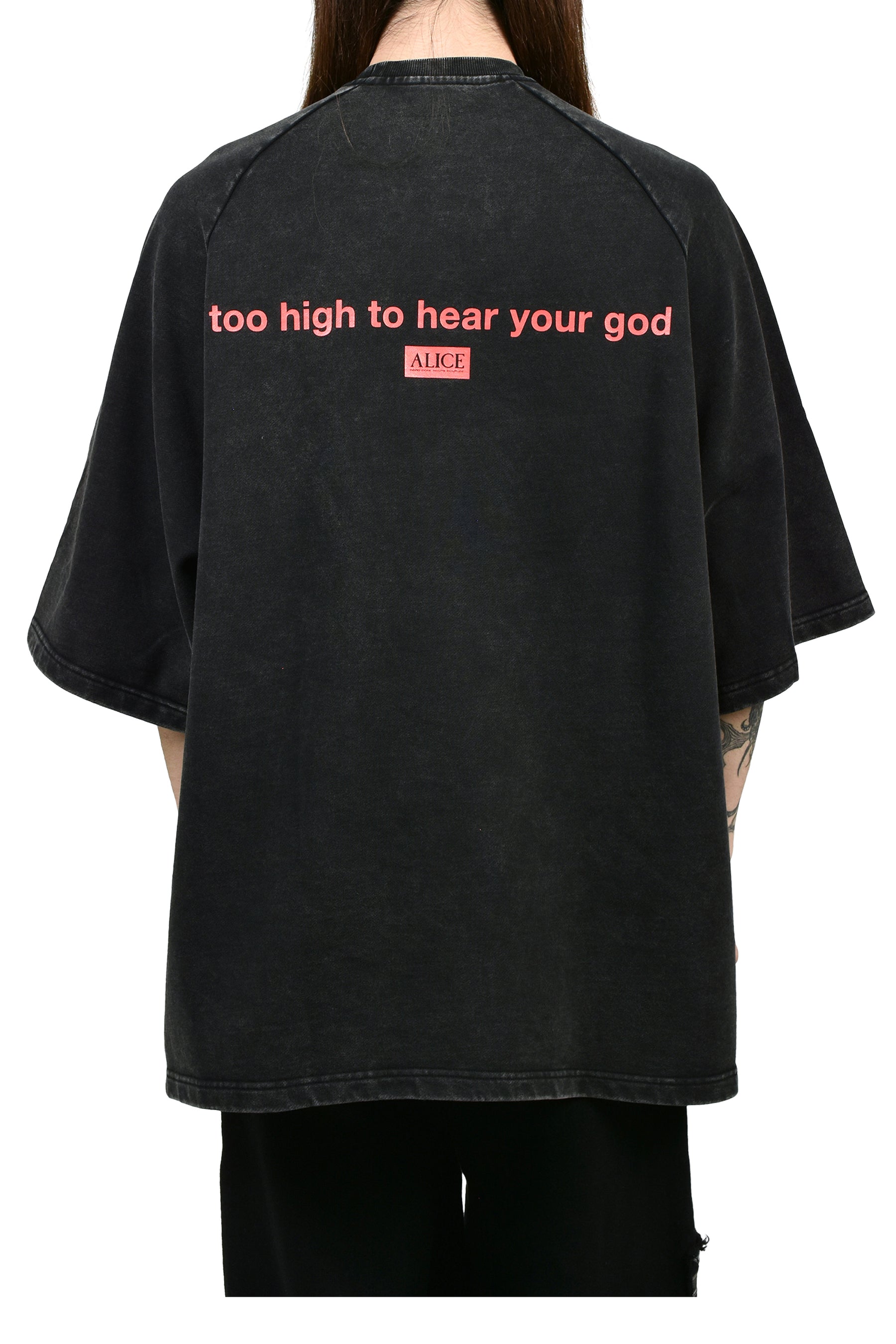 TOO HIGH OVERSIZED HEAVYWEIGHT T-SHIRT / BLK