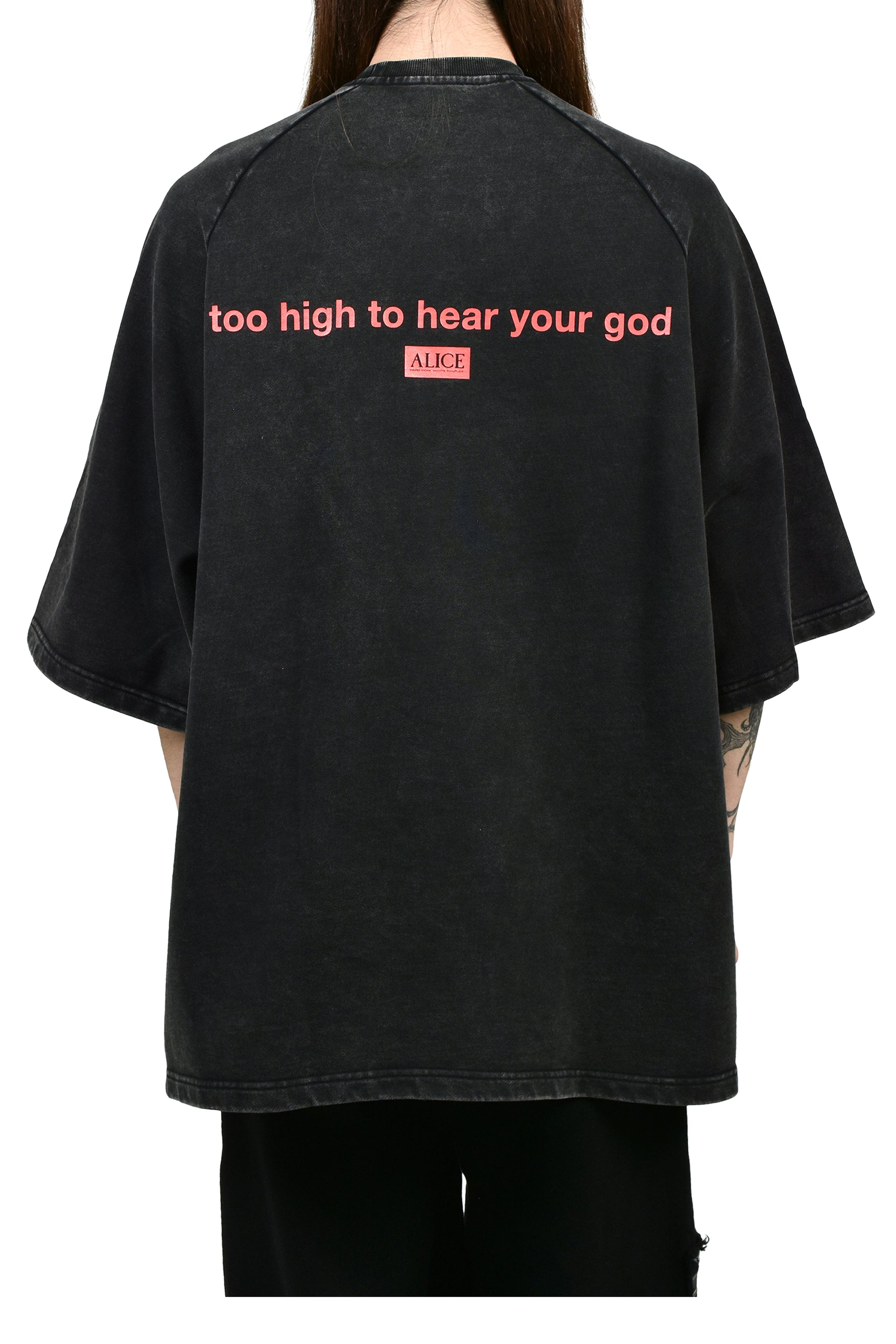 TOO HIGH OVERSIZED HEAVYWEIGHT T-SHIRT / BLK