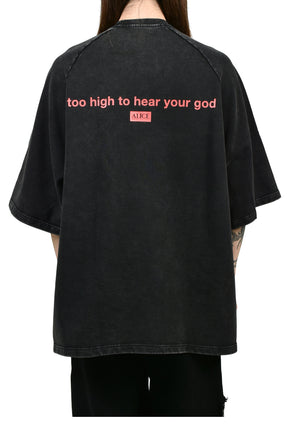 TOO HIGH OVERSIZED HEAVYWEIGHT T-SHIRT / BLK
