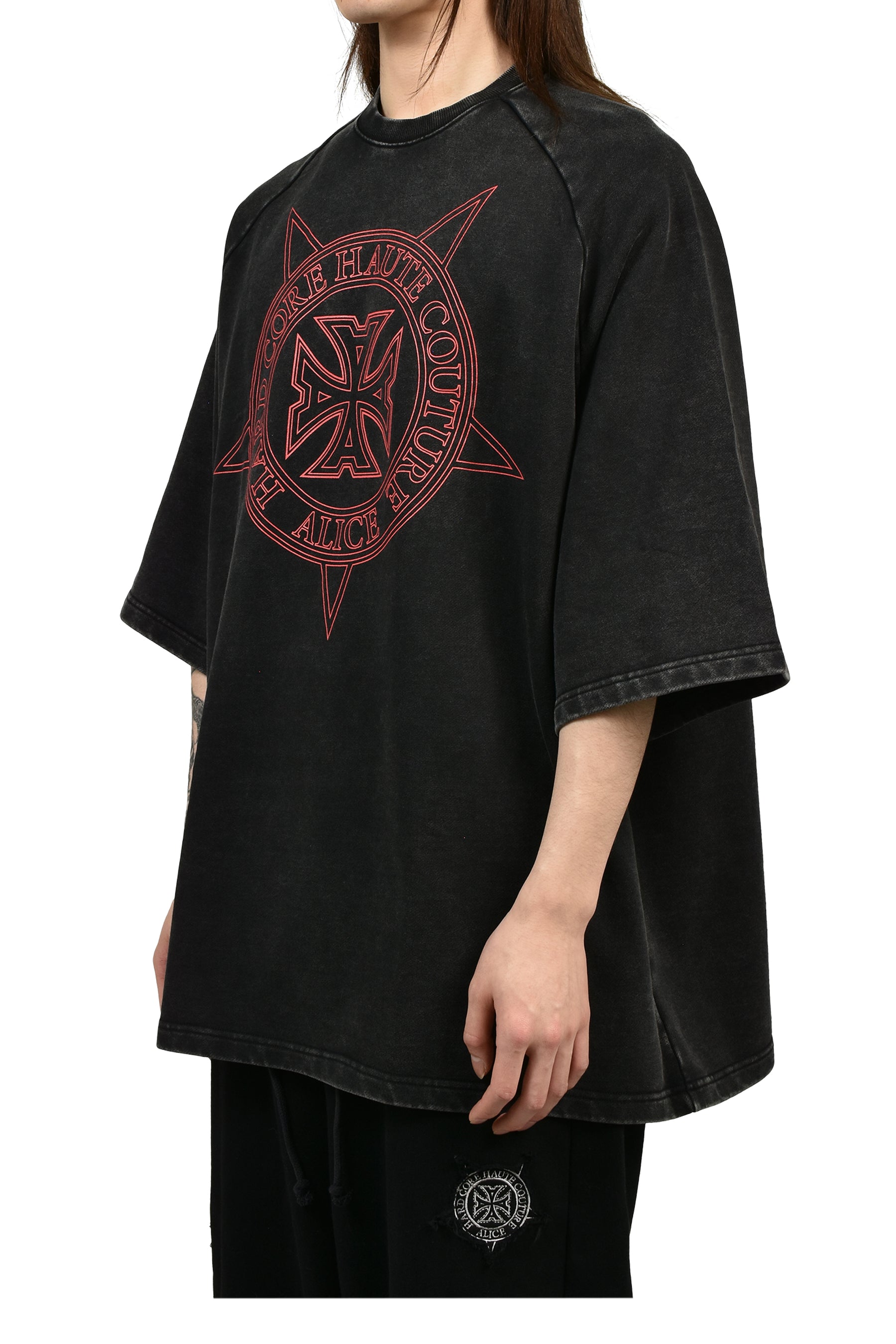 TOO HIGH OVERSIZED HEAVYWEIGHT T-SHIRT / BLK