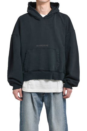 SHORT HOODIE / SUNFADE BLK