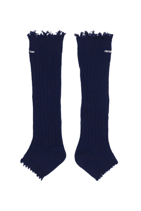 EMBROIDERED LOGO SOCK BOOTS / NVY