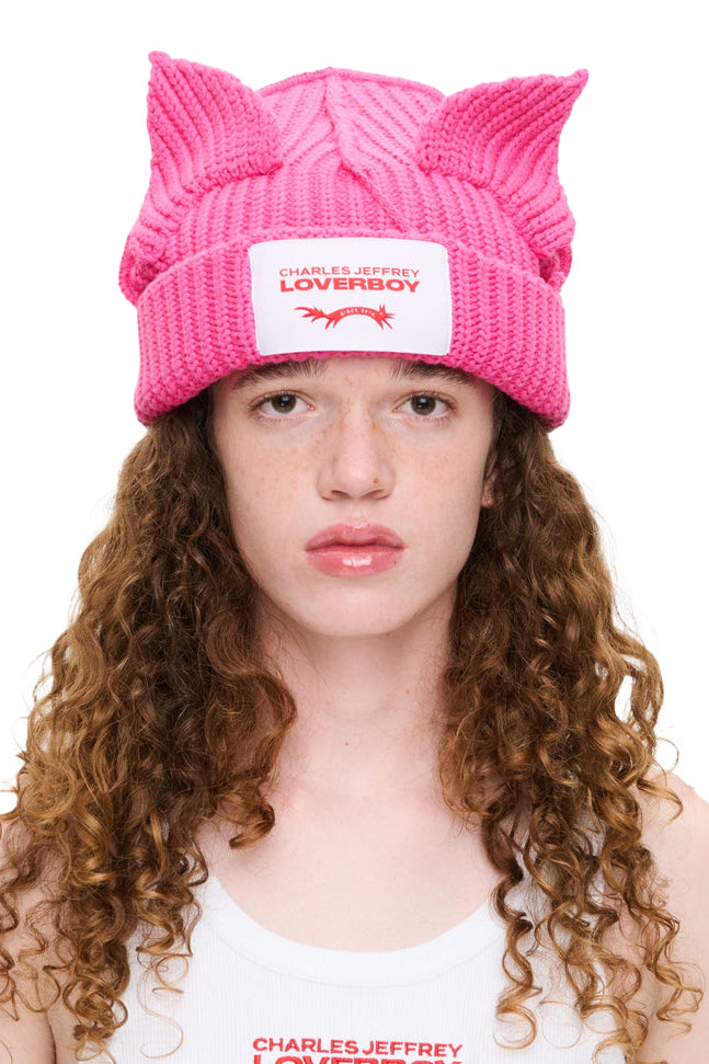 CHUNKY EARS BEANIE / PNK 
