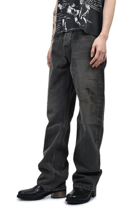 NEW STRAIGHT LEG JEANS / FADED BLK