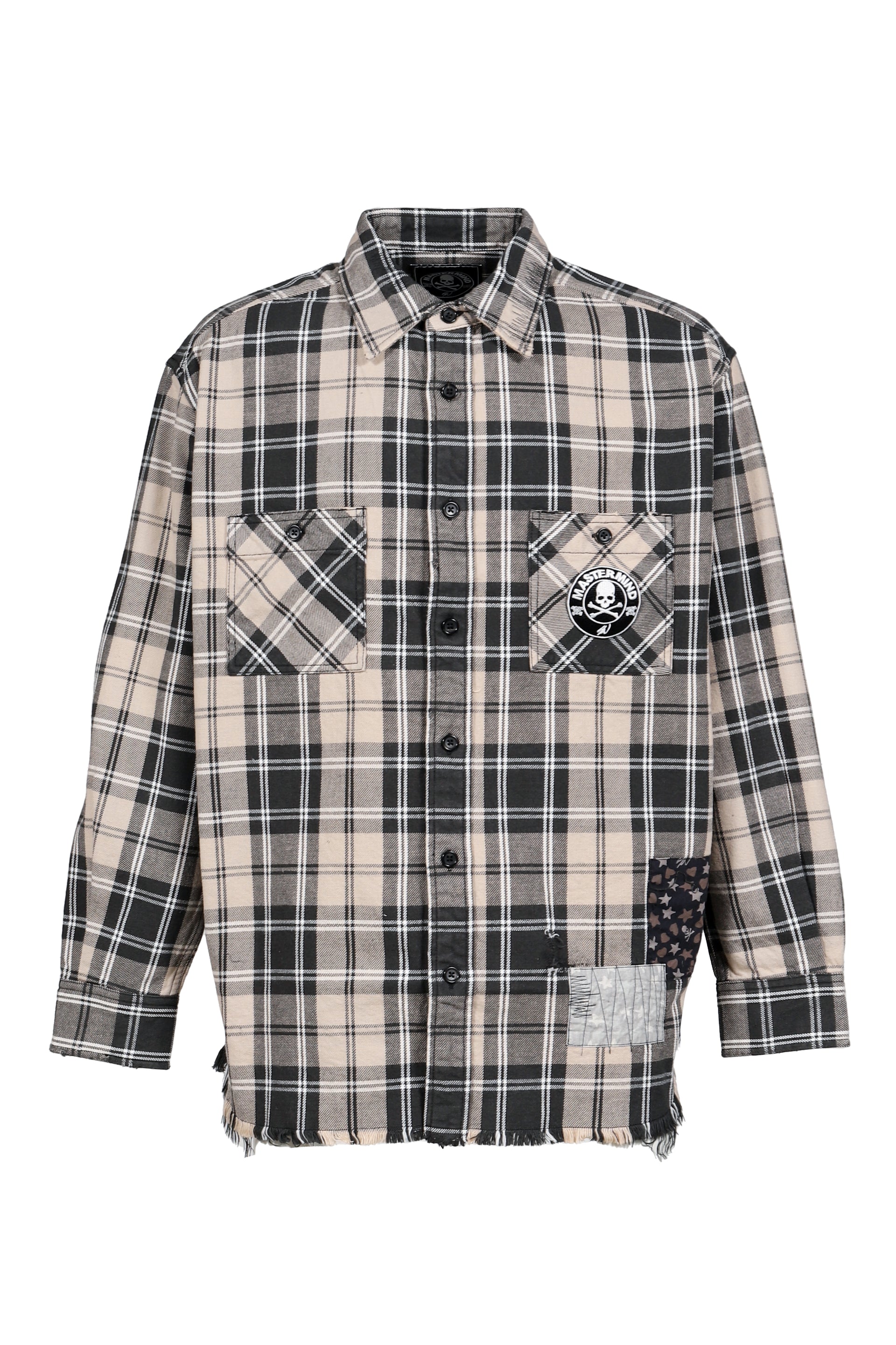MJ SW PLAID FLANNEL SHIRT / BLK