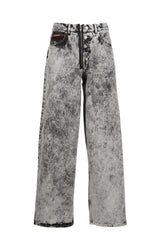 ZIP HEM JEAN / ACID WASH GRY 