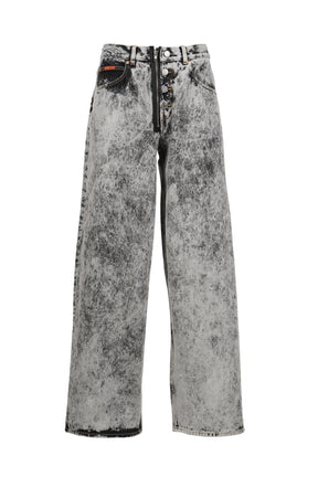 ZIP HEM JEAN / ACID WASH GRY 