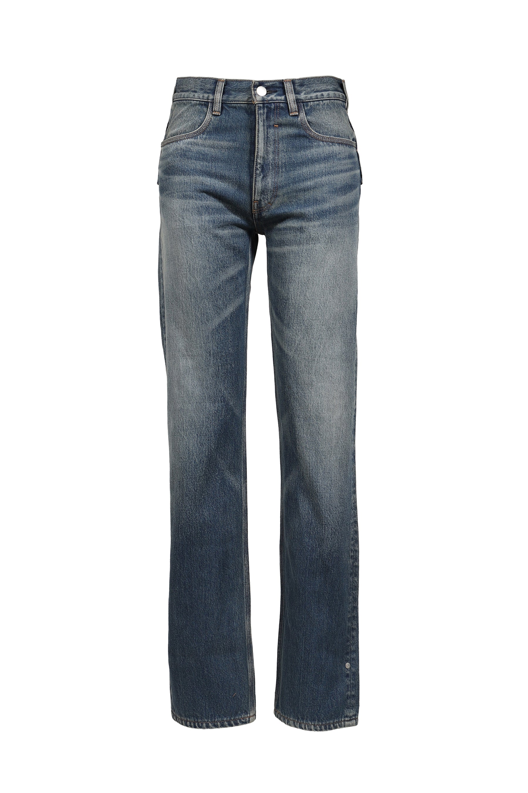 BLUE WASHED JAPANESE DENIM STRAIGHT JEAN / BLU WASH