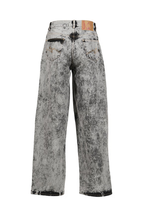 ZIP HEM JEAN / ACID WASH GRY 
