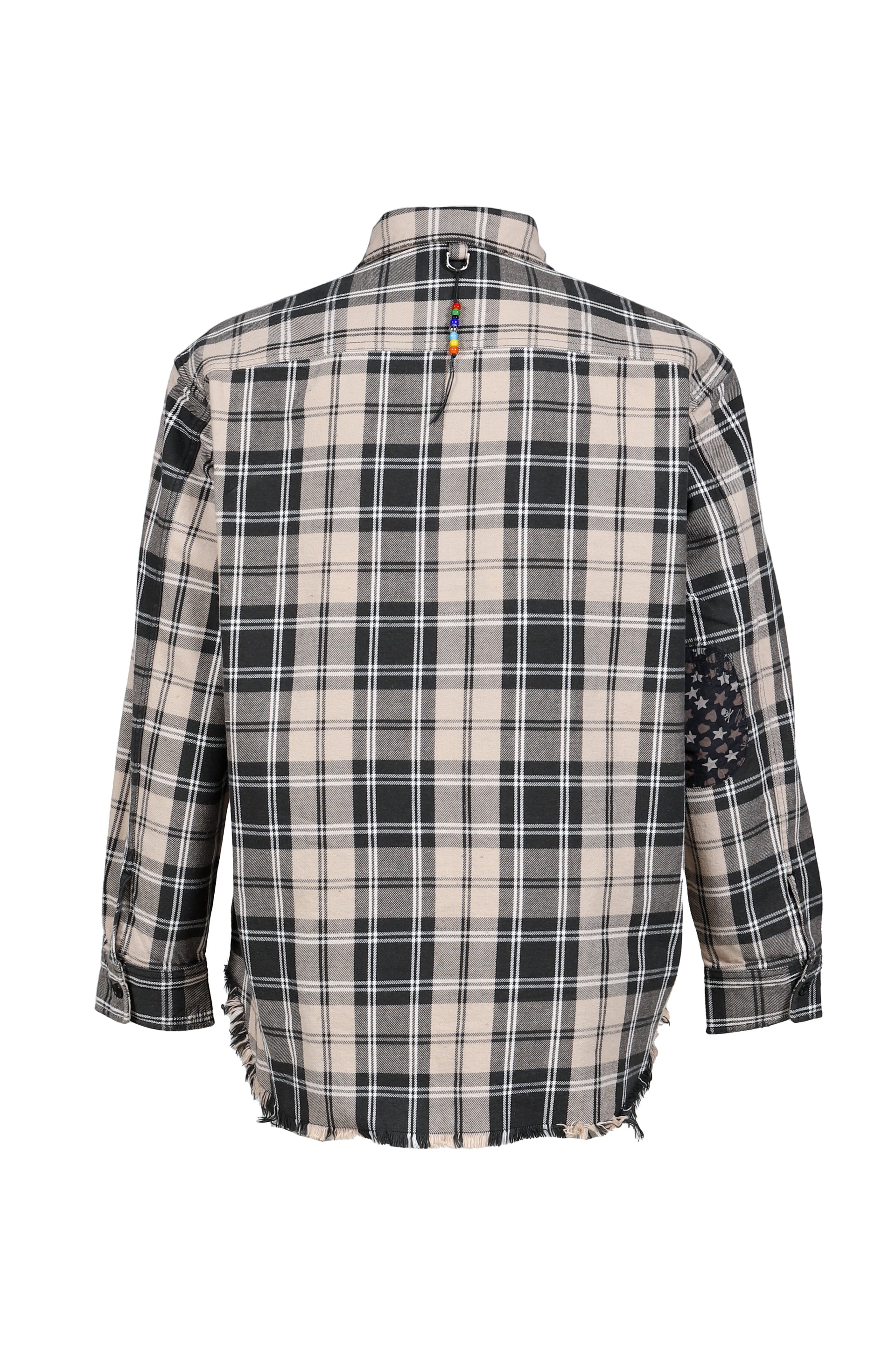 MJ SW PLAID FLANNEL SHIRT / BLK