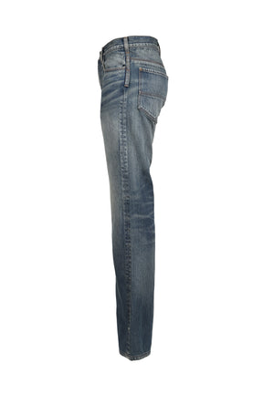 BLUE WASHED JAPANESE DENIM STRAIGHT JEAN / BLU WASH