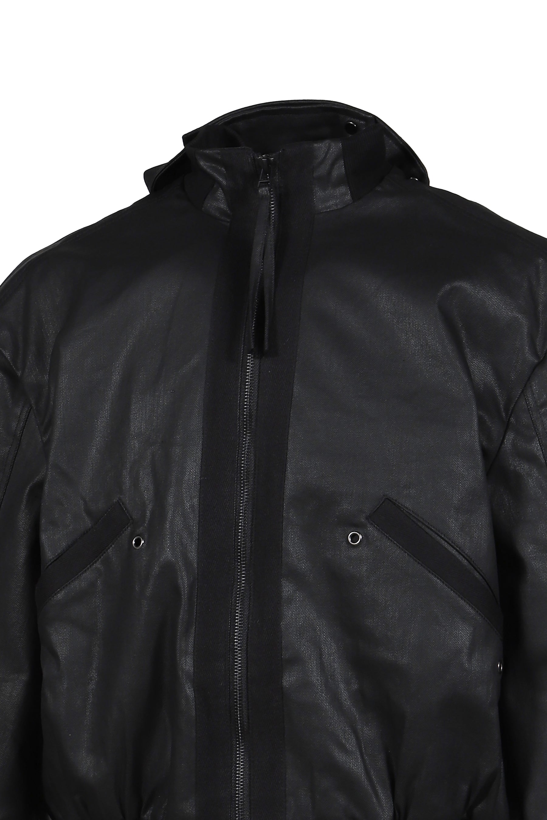 WAXED PARACHUTE BOMBER / BLACK